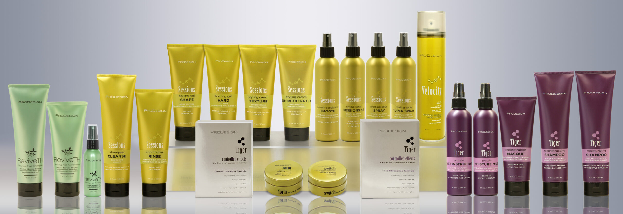 Prodesign Hair Care Products Group Shot